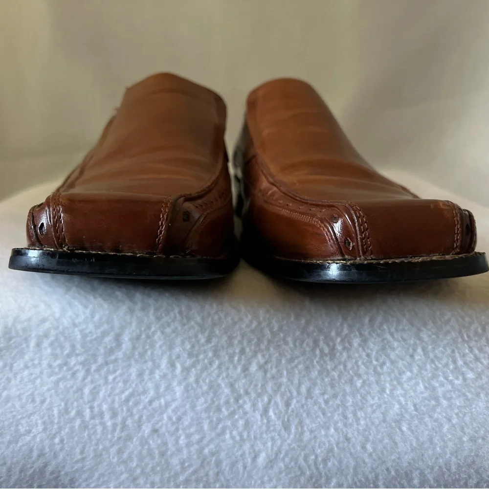 Stacy Adams Size 13M Brown/Tan Leather Slip On Shoes - Picture 15 of 15